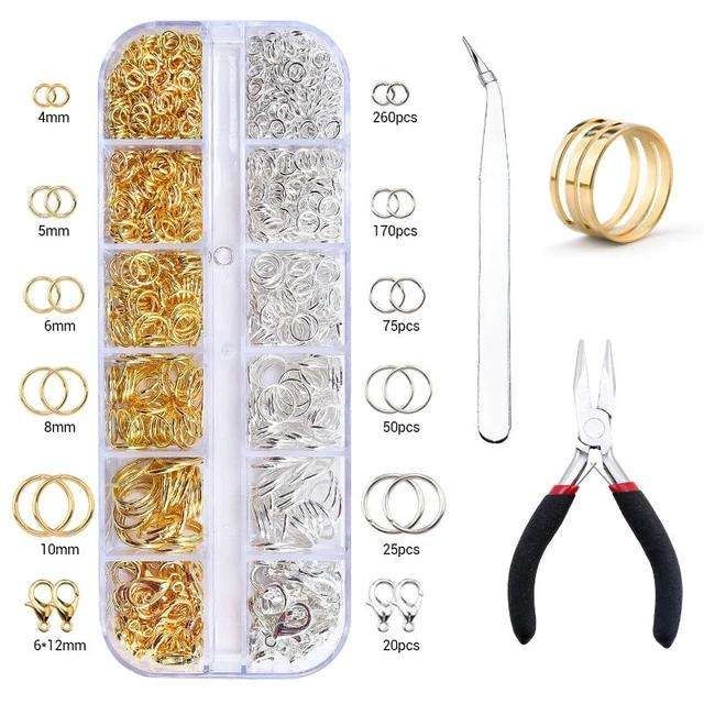 Jewelry Making Kit with Pliers, Wire and Rings - DIY Silver Gold Craft Supplies โ image 3
