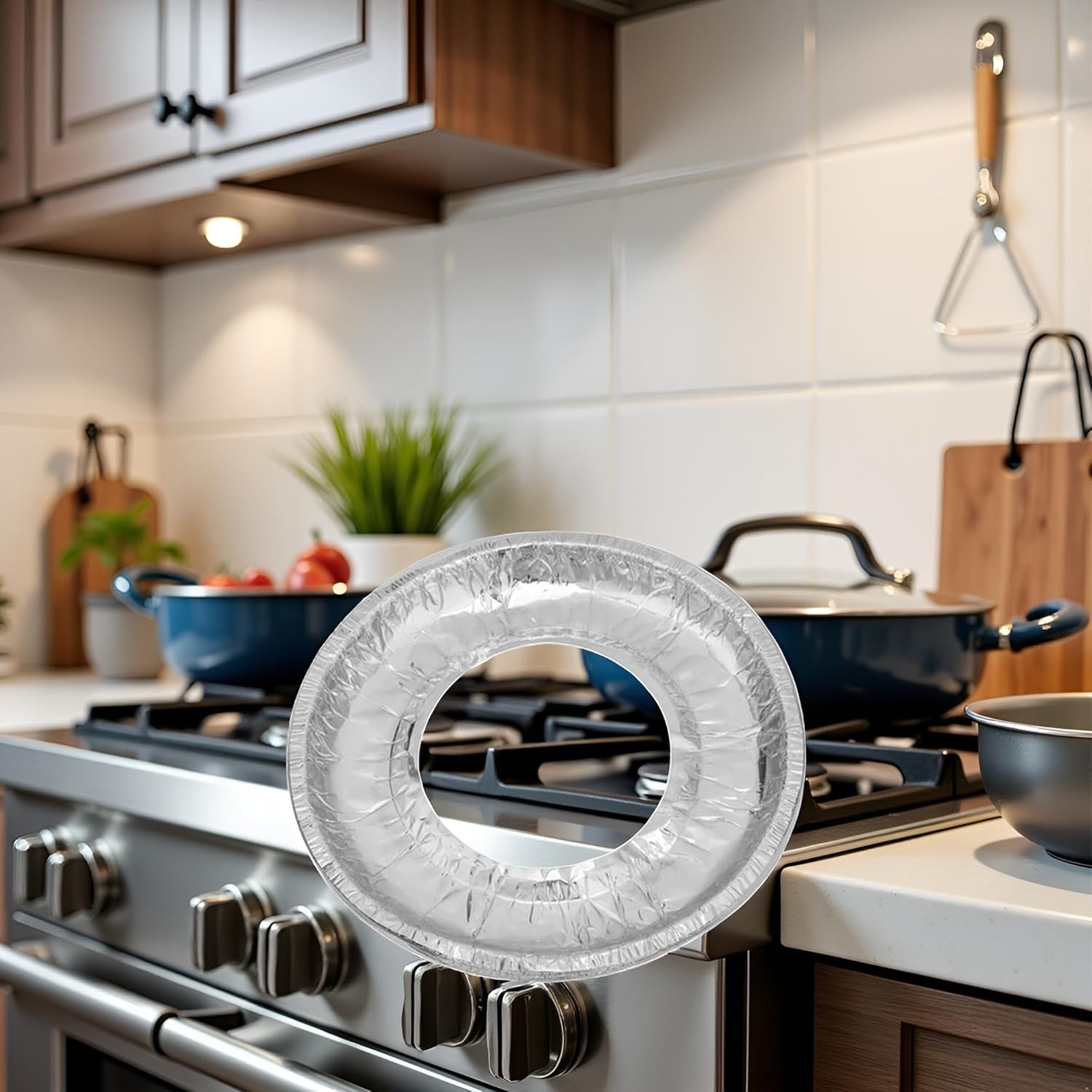 10 Pcs Round Aluminum Foil Stove Burner Covers Disposable Heavy Thick Quality Bib Liners Drip Pans Gas Range Top Protectors Accessories — image 4