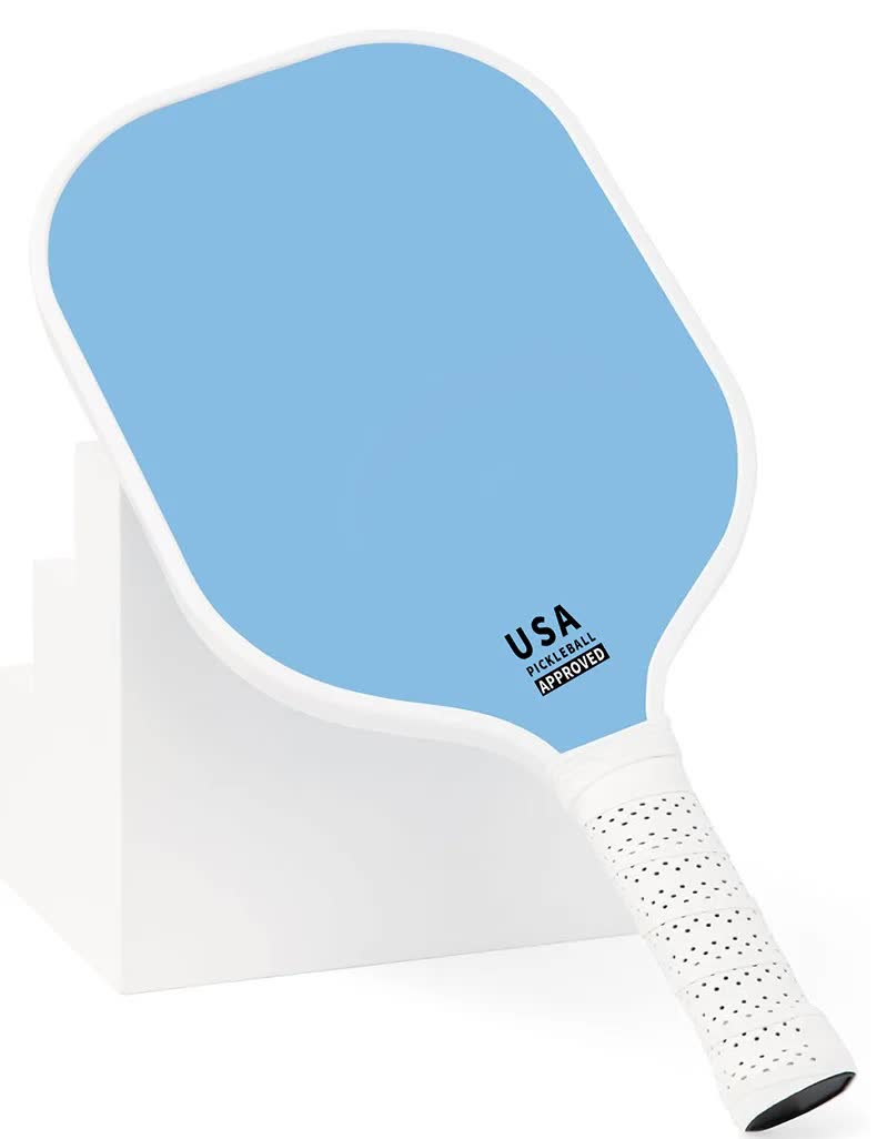 Light Green Fiberglass Pickleball Paddle Set - 2 Minimalist Paddles, 4 Balls, and Carry Bag for Outdoor Play — image 5
