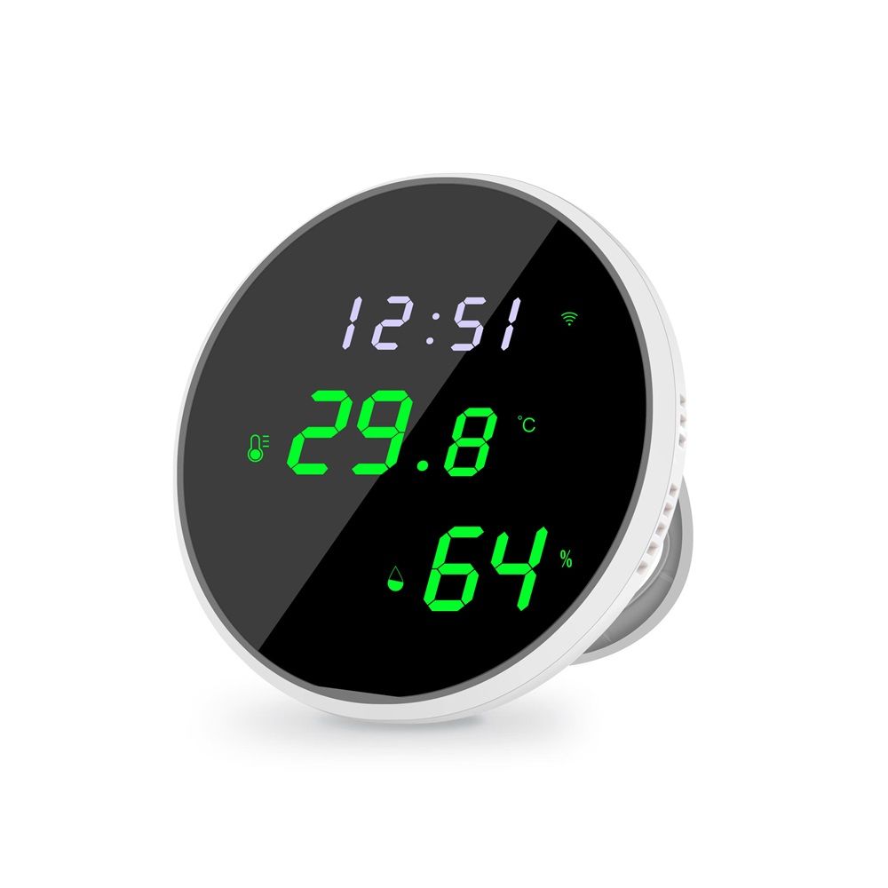 Thermometer Hygrometer: Digital Indoor Temperature Humidity Sensor with LED Backlit Display, App Notification Alert
