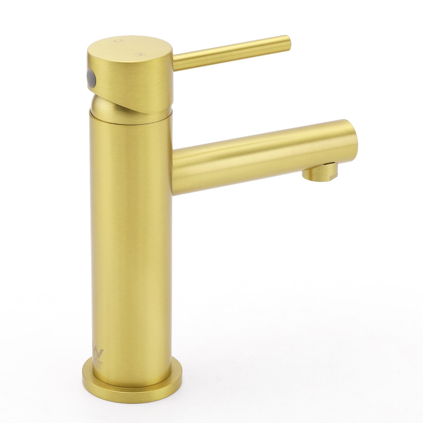 Brushed Gold Round Bathroom Basin Mixer Laundry Vanity Sink Faucet Lever Tapware โ image 4