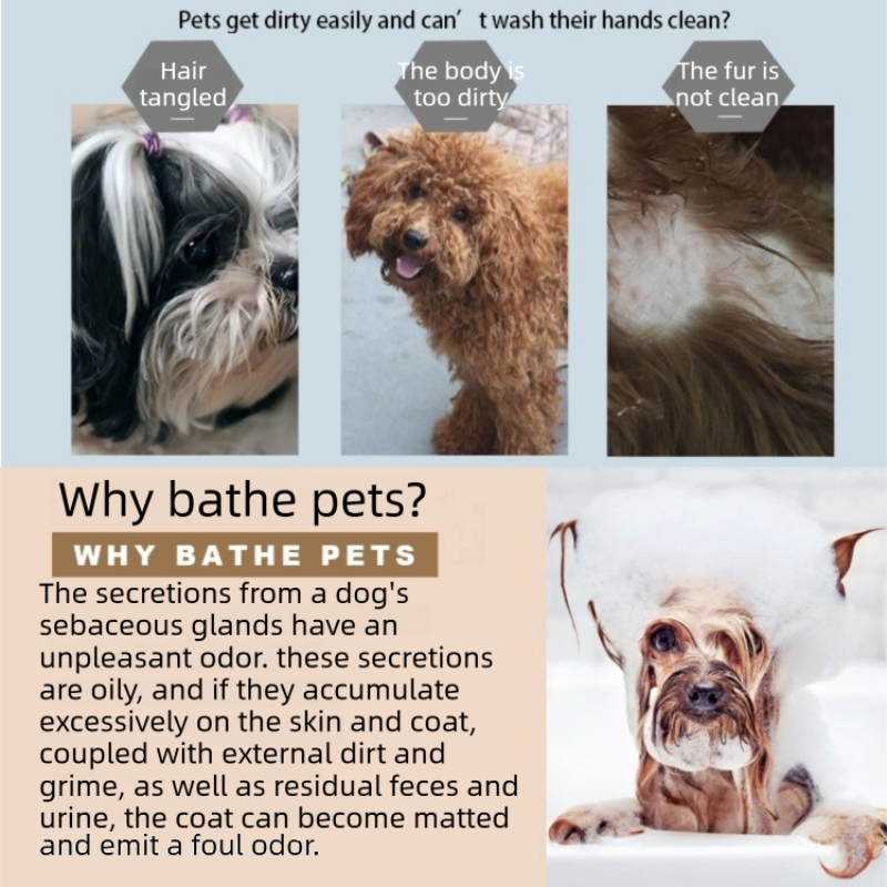 Blue Pet Bath Massage Brush Soft TPR Grooming Brush for Dogs and Cats Adjustable Hand Strap Deshedding Scrubber โ image 5
