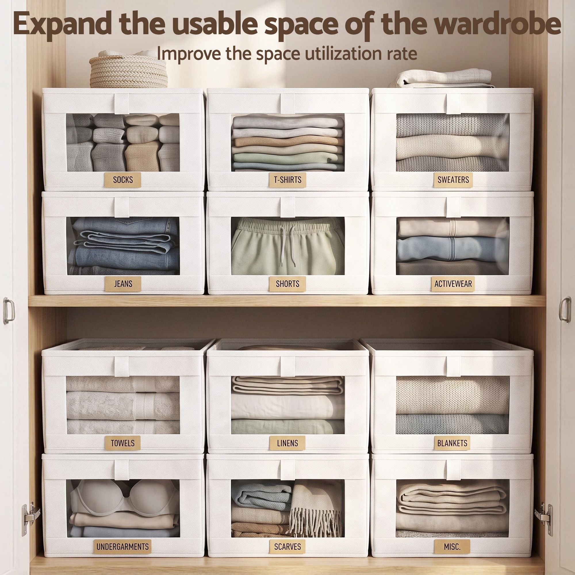 Artiss 6 Pack Linen Closet Organizers and Storage Foldable Clothing Bins โ image 6