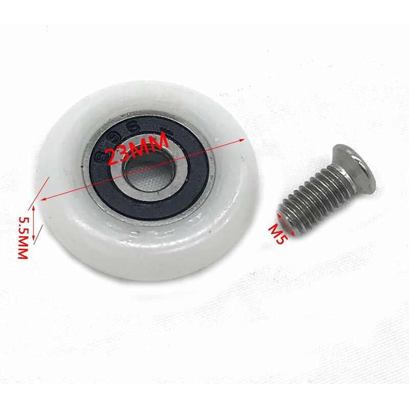Set of 8 Replacement Shower Door Rollers Wheels 23mm Diameter — image 2