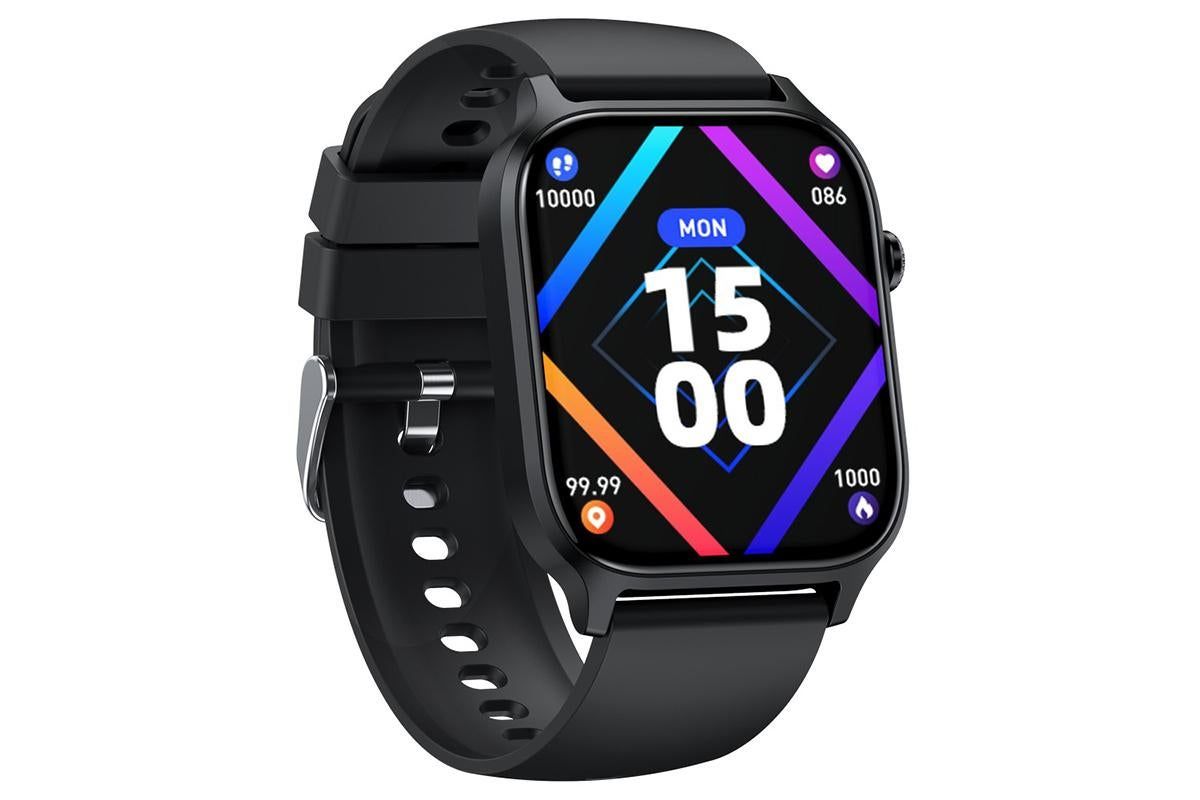 Smart Watch 1.85-Inch Fitness Watch with Heart Rate Sleep Monitor Blood Oxygen Blood Pressure Activity Tracker-Black — image 4
