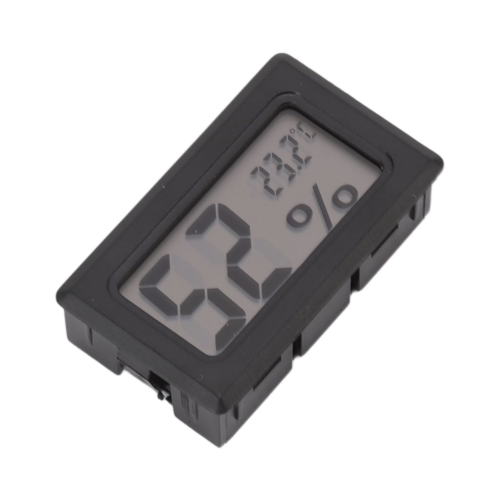 Thermometer Hygrometer Black LCD HD Digital Display Embedded Electronic Temperature Humidity Meter for Locker Cigar Box — image 3