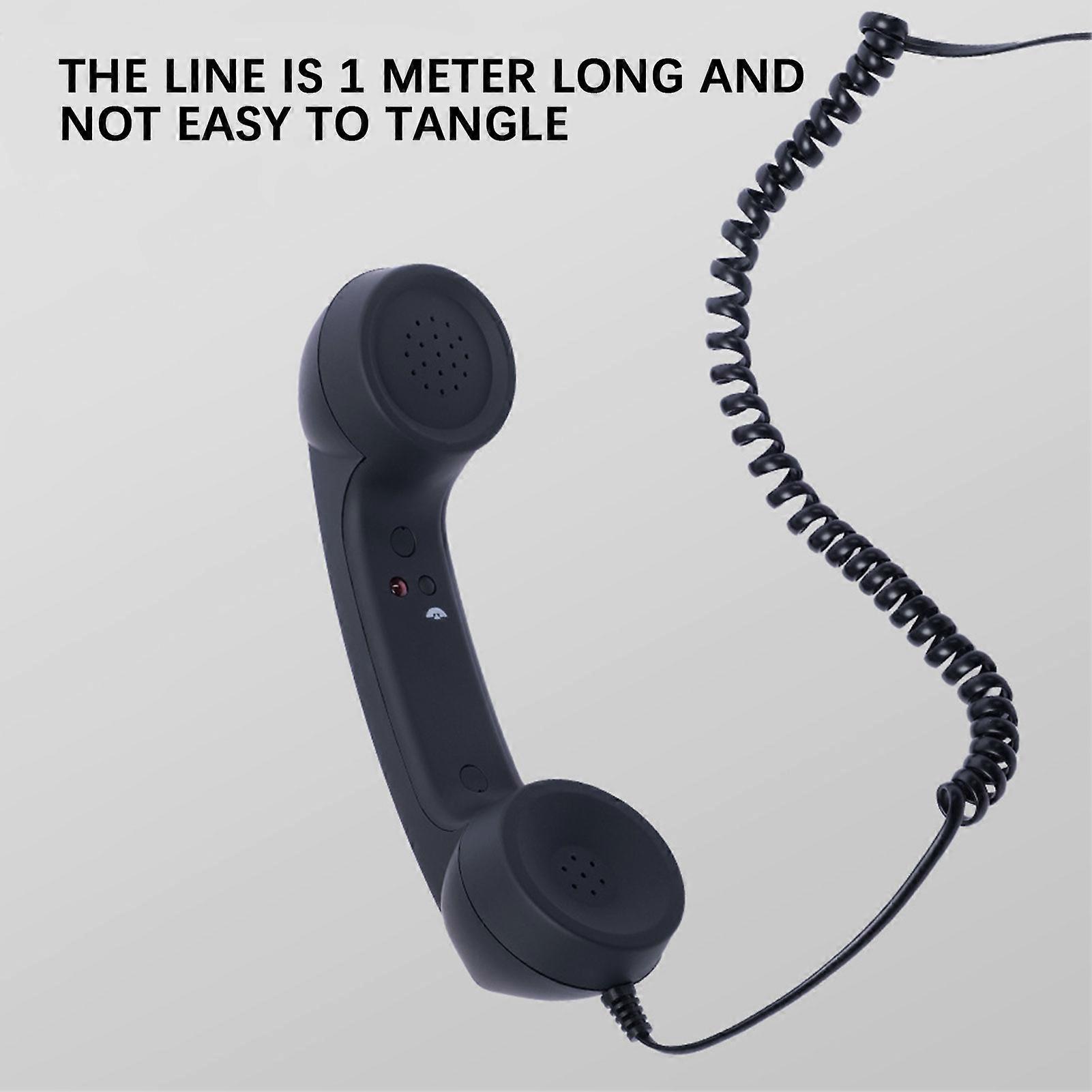 Compatible with iPhone Android USB-C Retro Telephone Handset Red — image 2