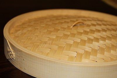 8 Inch Bamboo Steamer Set-2 Steamer Baskets With 1 Lid — image 6