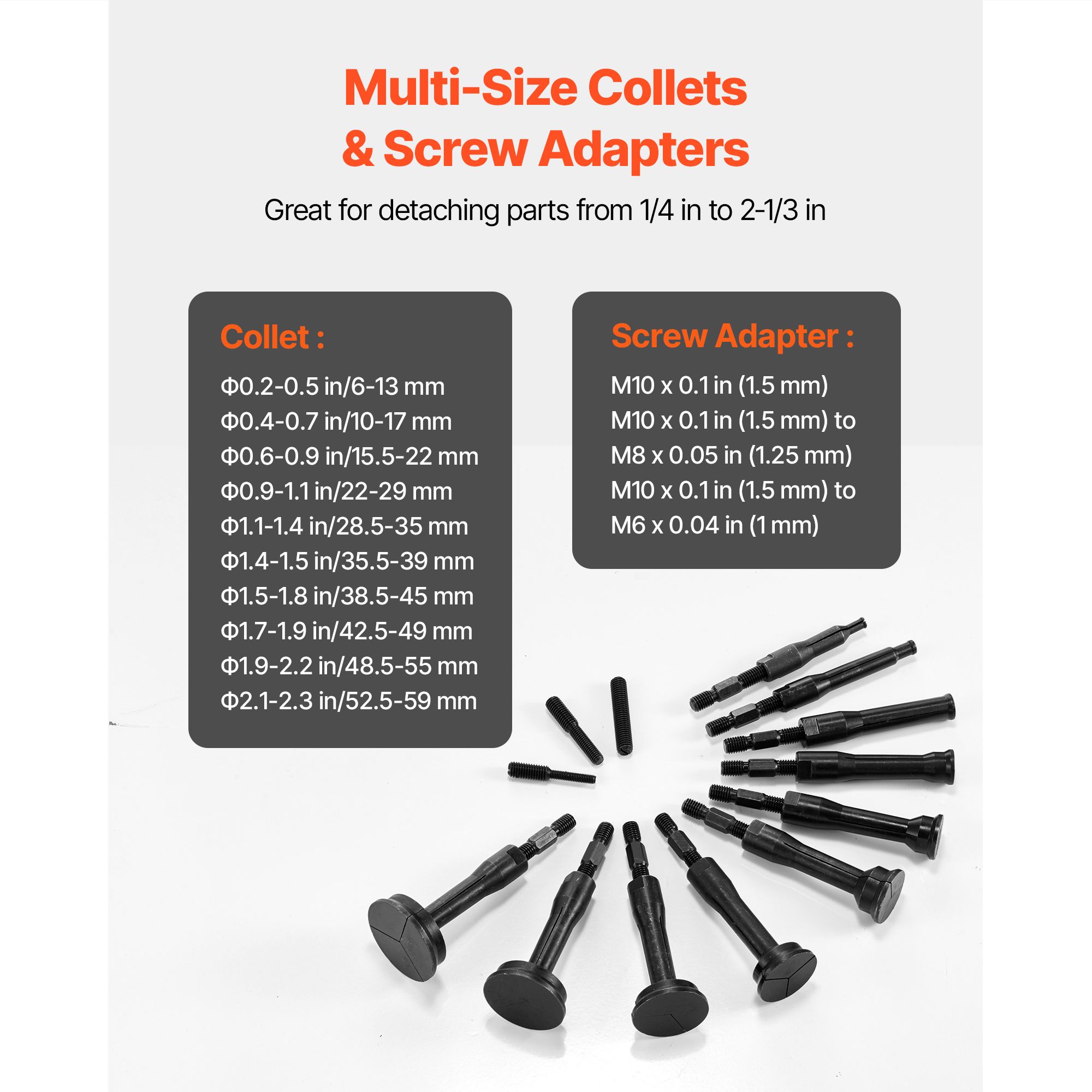 Blind Hole Bearing Puller Set, 16-in-1 Inner Bearing Race and Seal Extractor Kit, 16 PCS Slide Hammer Pilot Insert Inner Internal Bearing Removal Tool Set with โ image 6