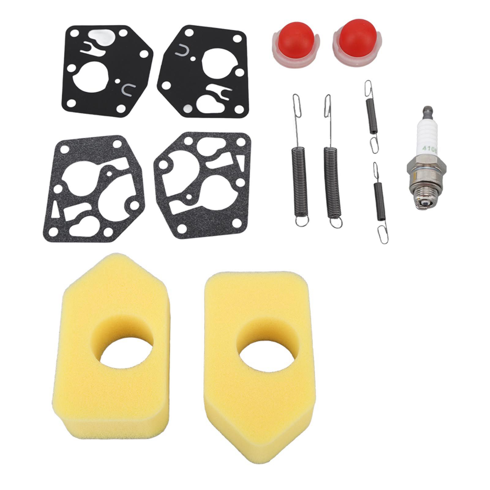 2 Packs Mower Repair Kit Air Filter Membrane Primer Bulb Spring Spark Plug for Classic Sprint 3.5‑4.5HP Q45 35 375 40 Motor — image 6