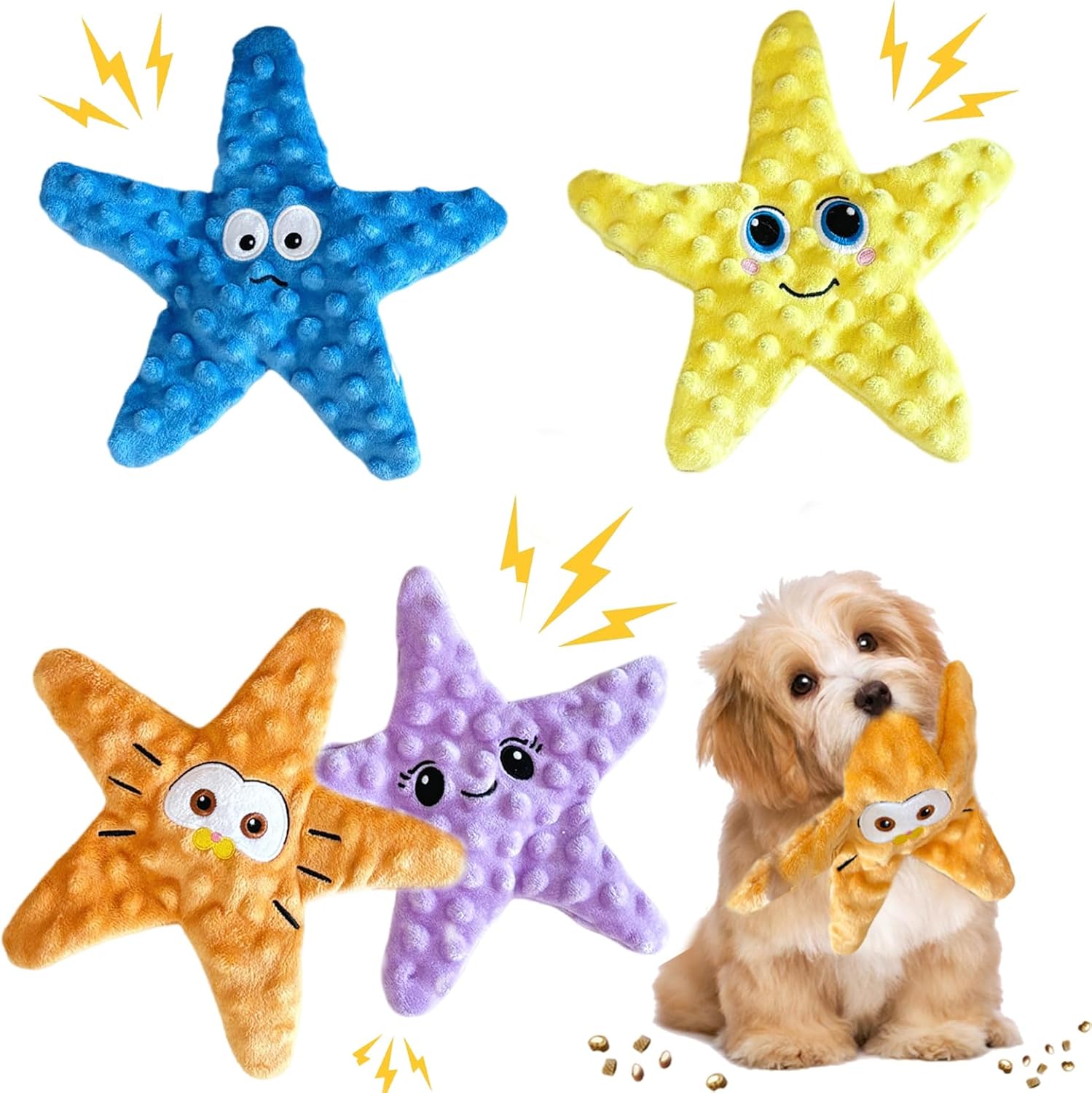 Unfilled dog toy - squeaky - small to medium dogs - 4 pcs — image 2