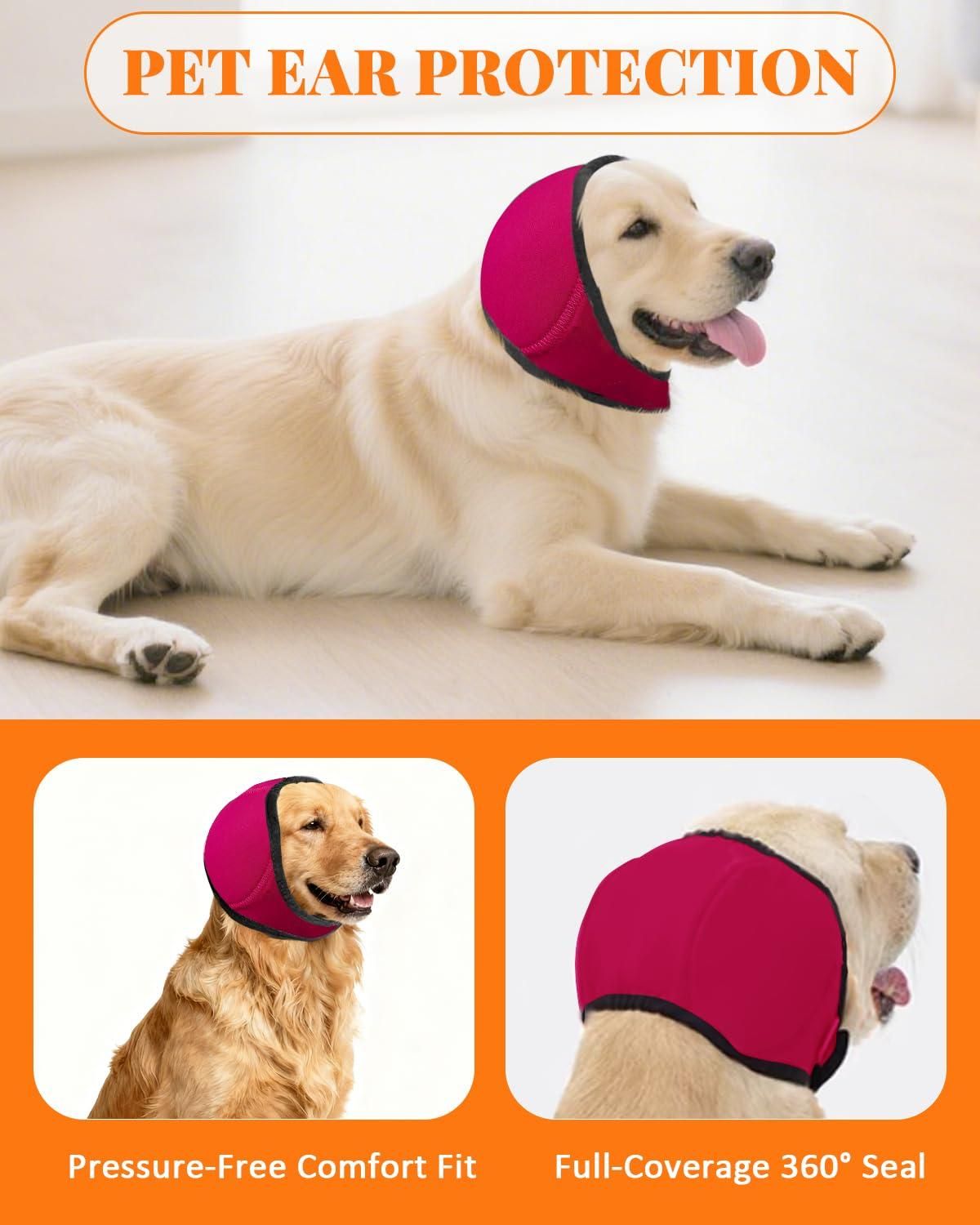 Dog Ear Cover Noise Protection Adjustable Grooming Hood Comfortable Pet Accessory - Dark Grey M โ image 6