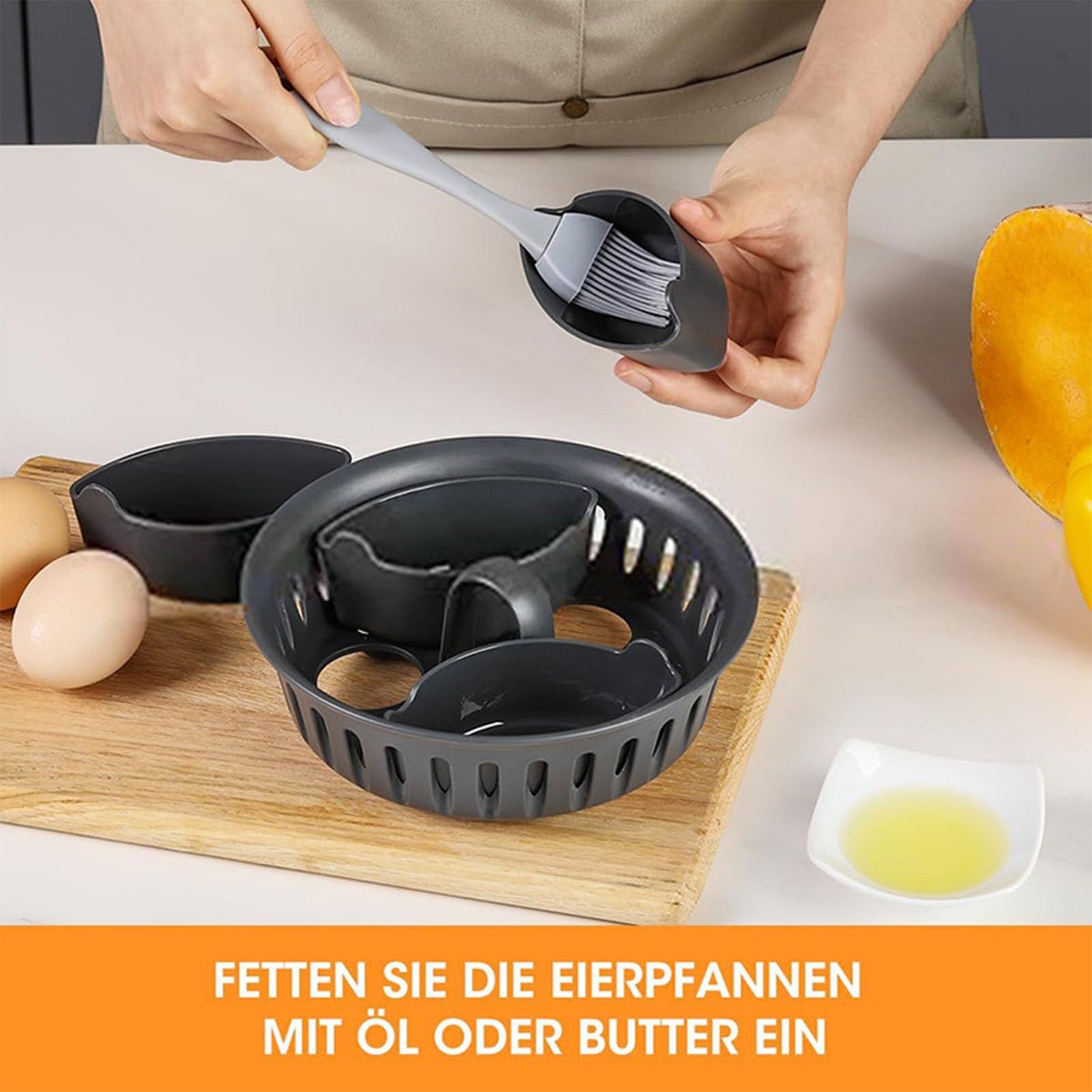 Egg Bite Mold, Egg Steam Molds with Handle, Reusable, Baby Food Storage, Multifunctional Egg Poachers and Bite Maker — image 4