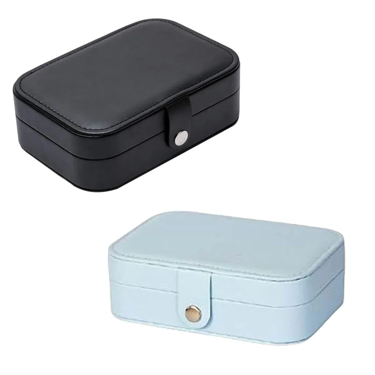 Jewelry Storage Box Travel Mini Case Portable Small Organiser for Rings Earrings - Blue โ image 3