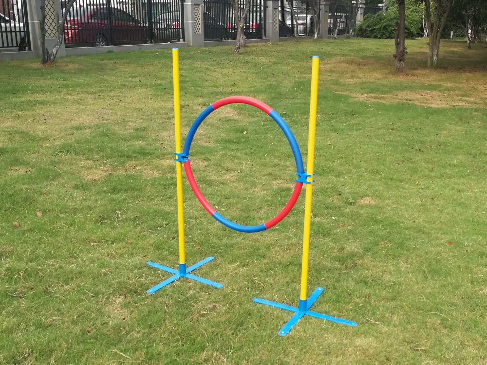 YES4PETS Portable Adjustable Dog Puppy Training Practice Jump Tyre Agility Post โ image 2