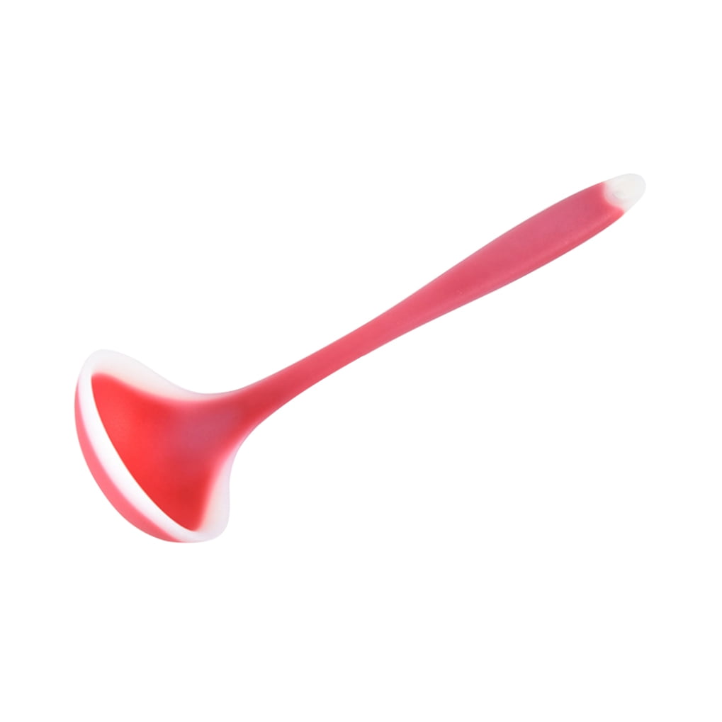 Silicone Soup Ladle Non Stick Kitchen Spoon For And Serving Red โ image 4