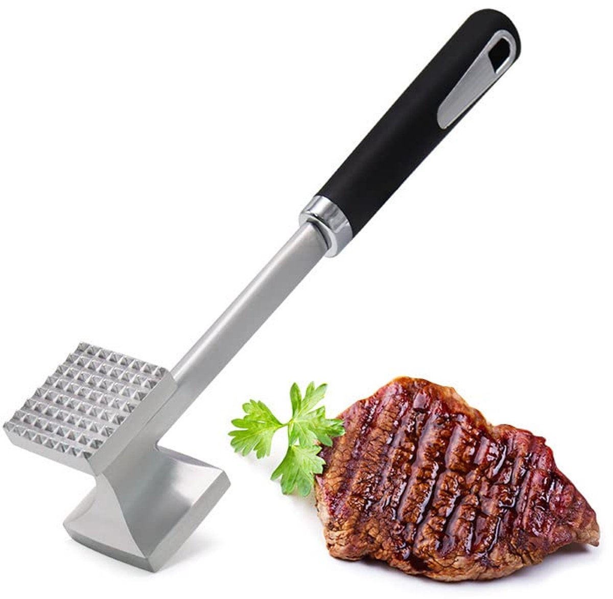 Meat Hammer - Professional Meat Hammer - Ergonomic Handle - Easy to hold - practical - Robust design - Meat Tenderizer - BBQ accessories - for Schnitzels Steak