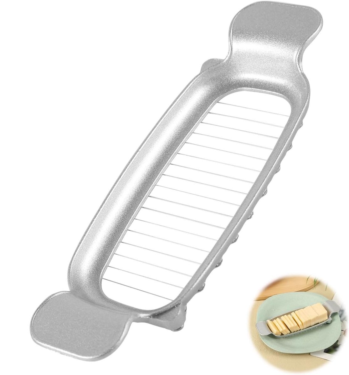 Butter and cheese slicer - 304 stainless steel, multifunctional kitchen tool for cutting butter - Cheese and fruit