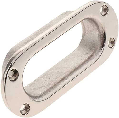 Hawse Pipe Silver Winch Cable Lead Guide Stainless Steel Rectangular Boat Fairlead for Marine Ship Yacht — image 2
