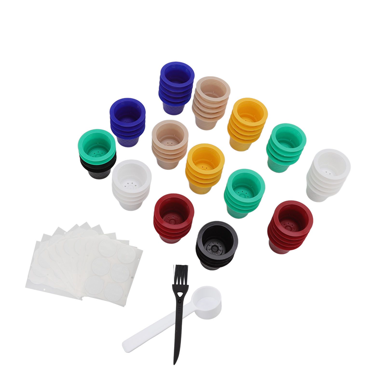 60Pcs Refillable Disposable Coffee Capsule Cup Coffee Capsule Filter Cup for Nespresso Cafe Milk Tea Shop — image 3