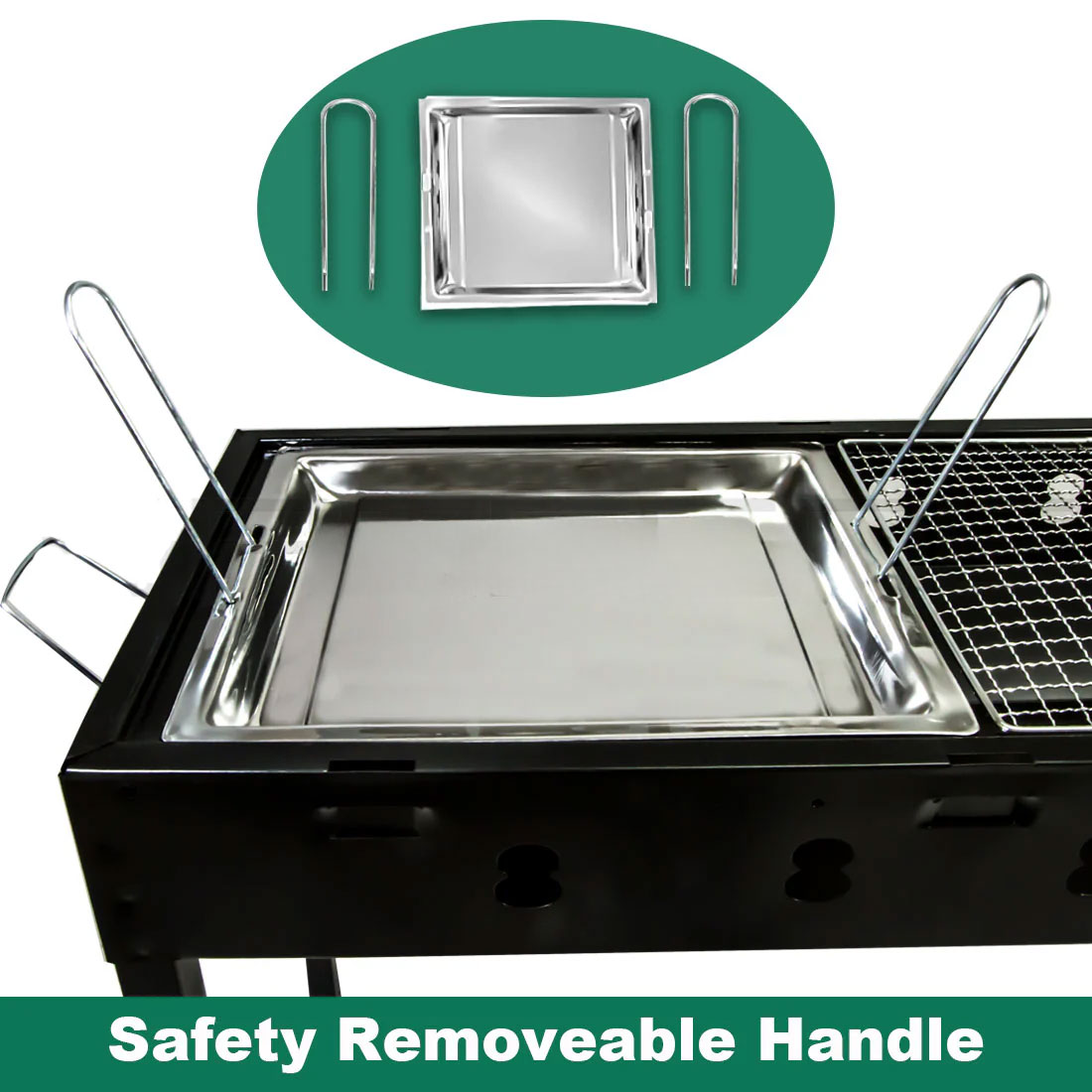 Large Portable Charcoal Outdoor BBQ Barbecue Grill Set — image 3