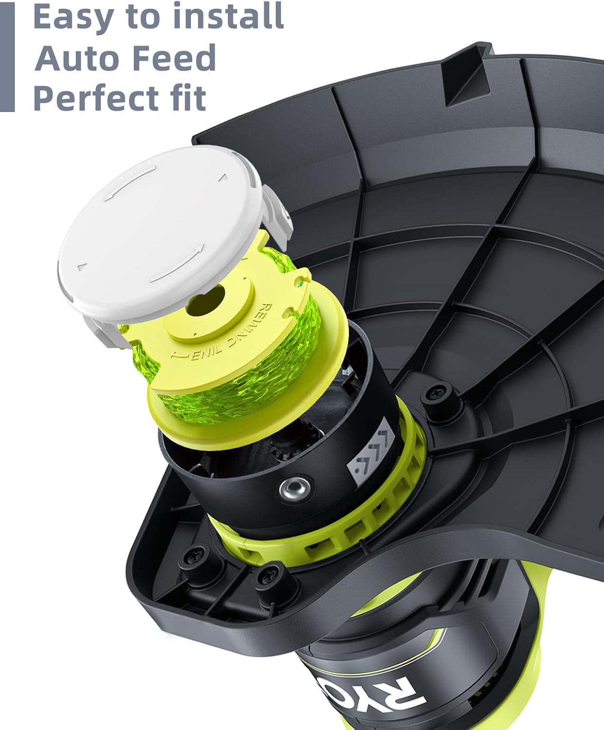10 PCS Weed Wacker String and 4 Pack AC14HCA Replacement Spool Cap Compatible with Ryobi One Plus+ AC80RL3 — image 4
