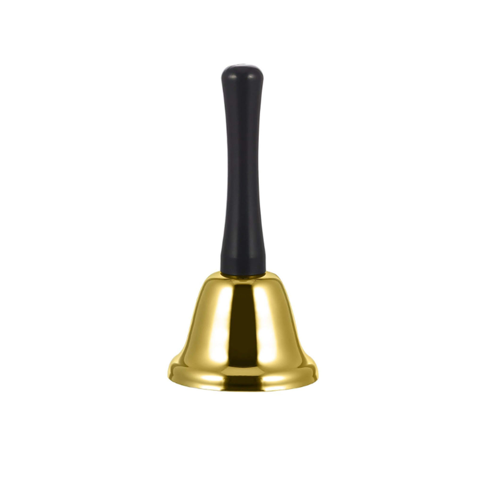 SANTA BELL Jingle Claus Wooden Handle Bells Rattles Christmas Xmas - Gold — image 3