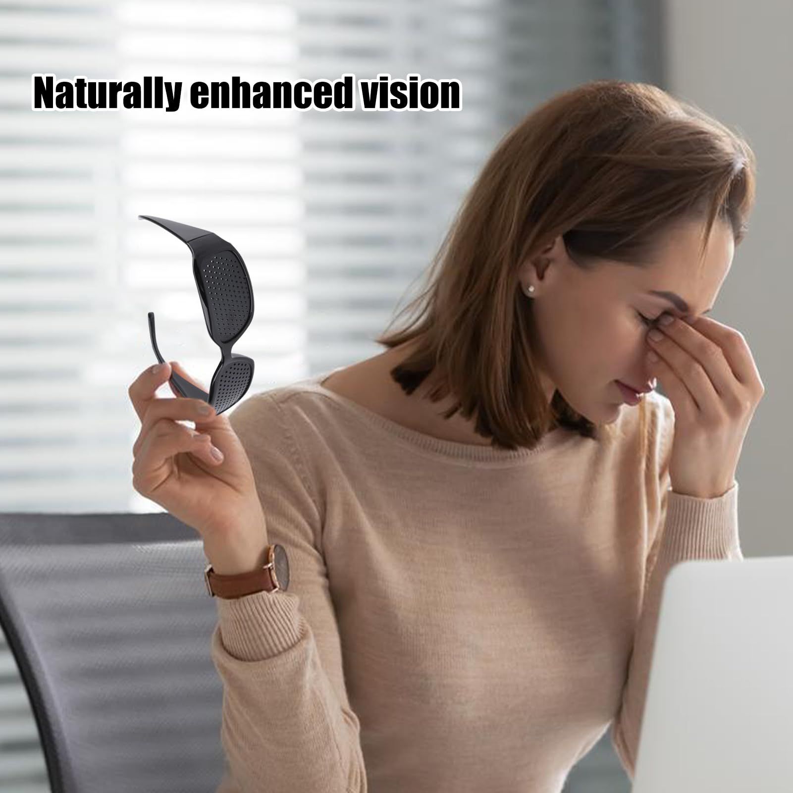 Assistive correction of vision - Rice nail porous cross-border glasses - Three hole five hole full hole glasses โ image 4