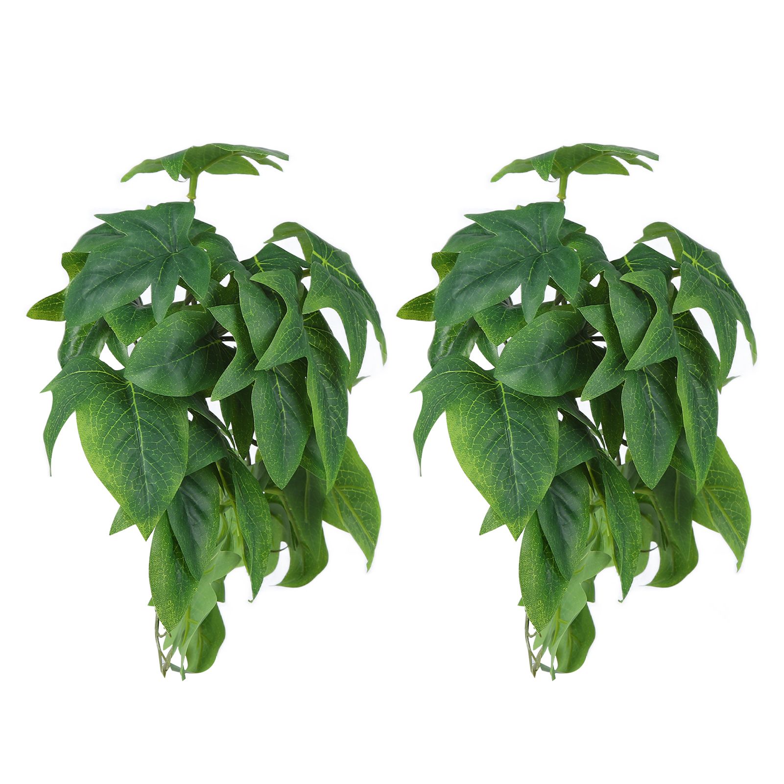 2PCS Artificial Water Plant Simulation Vine Lifelike Plastic Leaves Decoration with Suction Cup for Fish TankSweet Potato Leaves — image 5