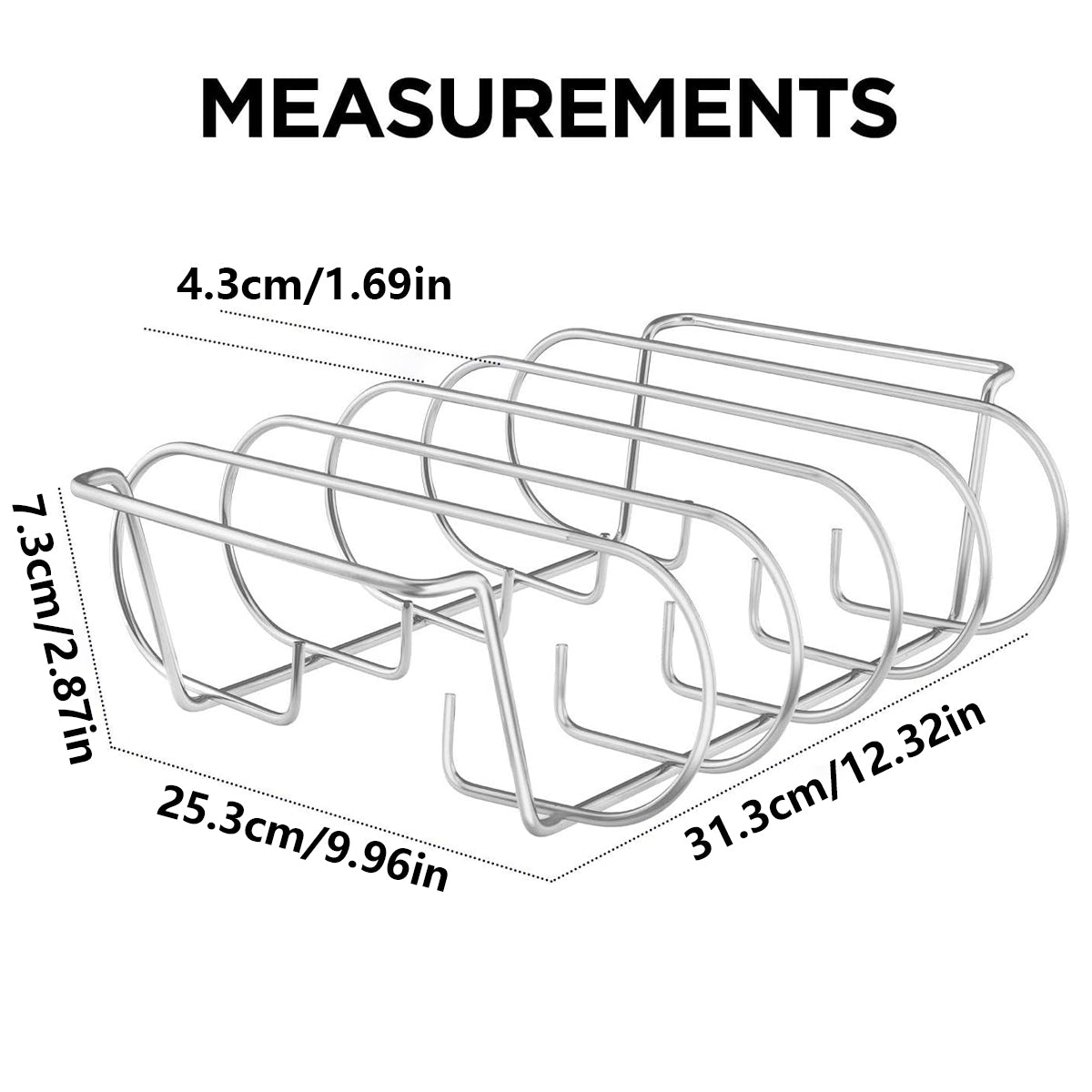 Barbecue Grill Net Outdoor BBQ Rack Cooking Basket Baking Tool Picnic Camping - Black β image 3