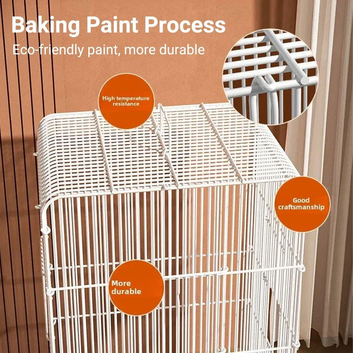 Large Parrot Birdcage with Stand for Birds Play Area Pet Habitat Flight Cage — image 6