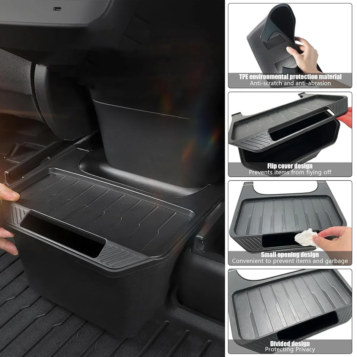 For Tesla Model Y Rear Center Organizer Backseat Storage Box Bin Accessories โ image 5