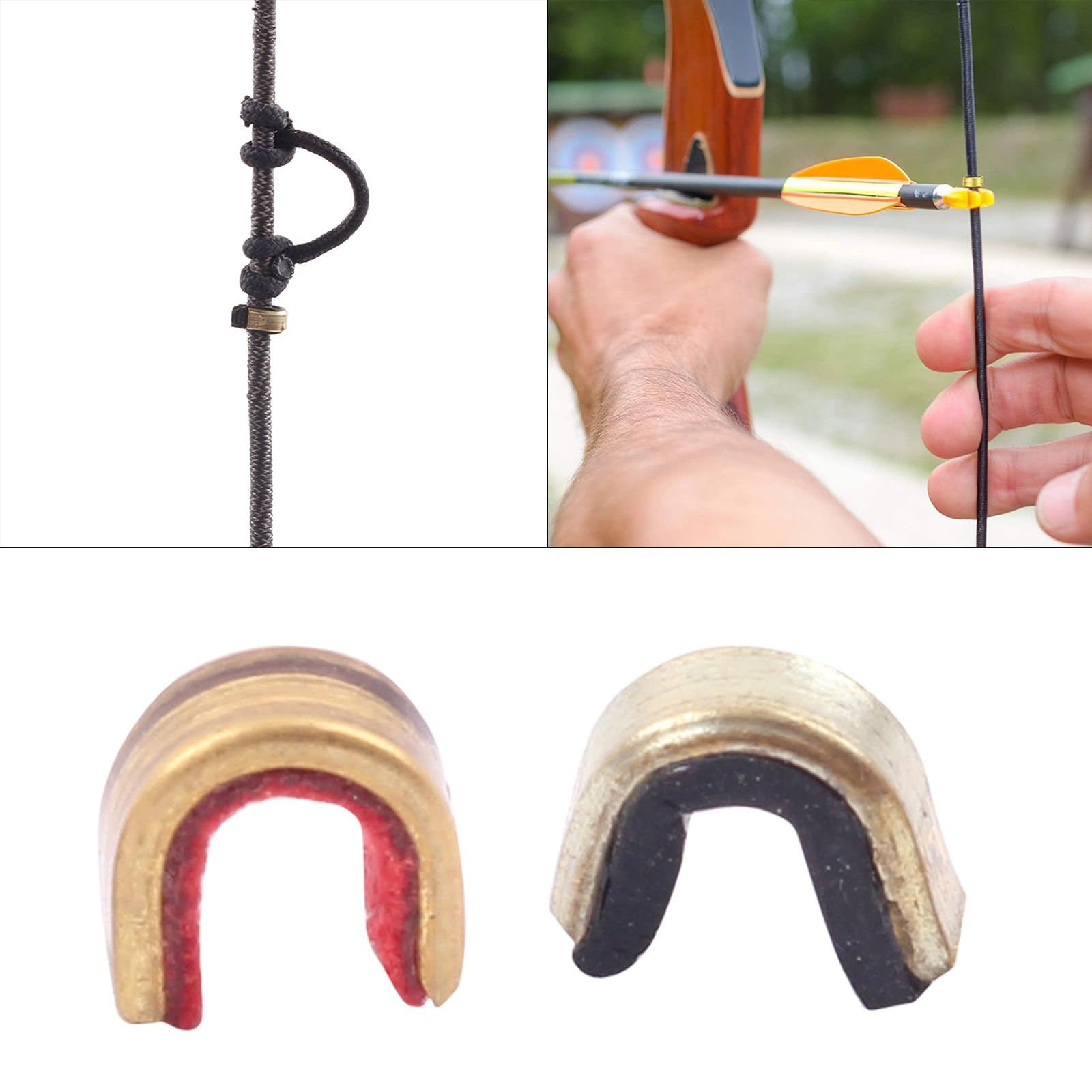 10pcs String Compound Bow Arrows Point Position Buckle Bow Compound Nocking Points Fastener Bowstring Nocking โ image 2