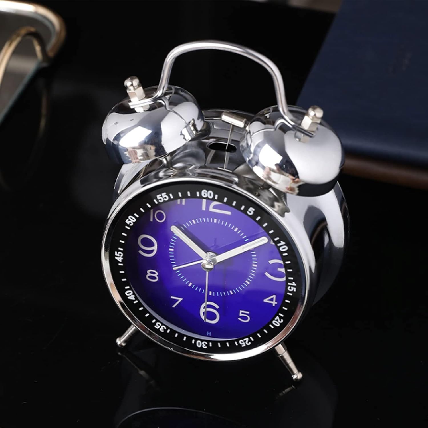 Twin Bell Alarm Clock with Backlight, 4 Inch — image 6