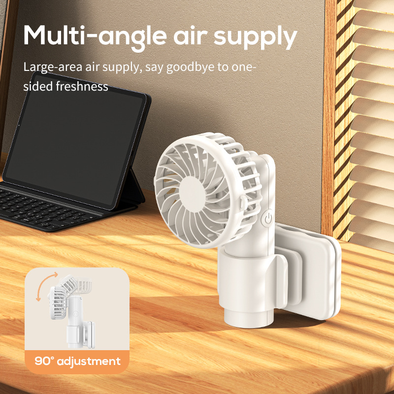 Apricot Portable Multifunctional Clip Fan DQ261 - 1000mAh Battery, 3-Speed, Quiet Cooling for Summer โ image 3