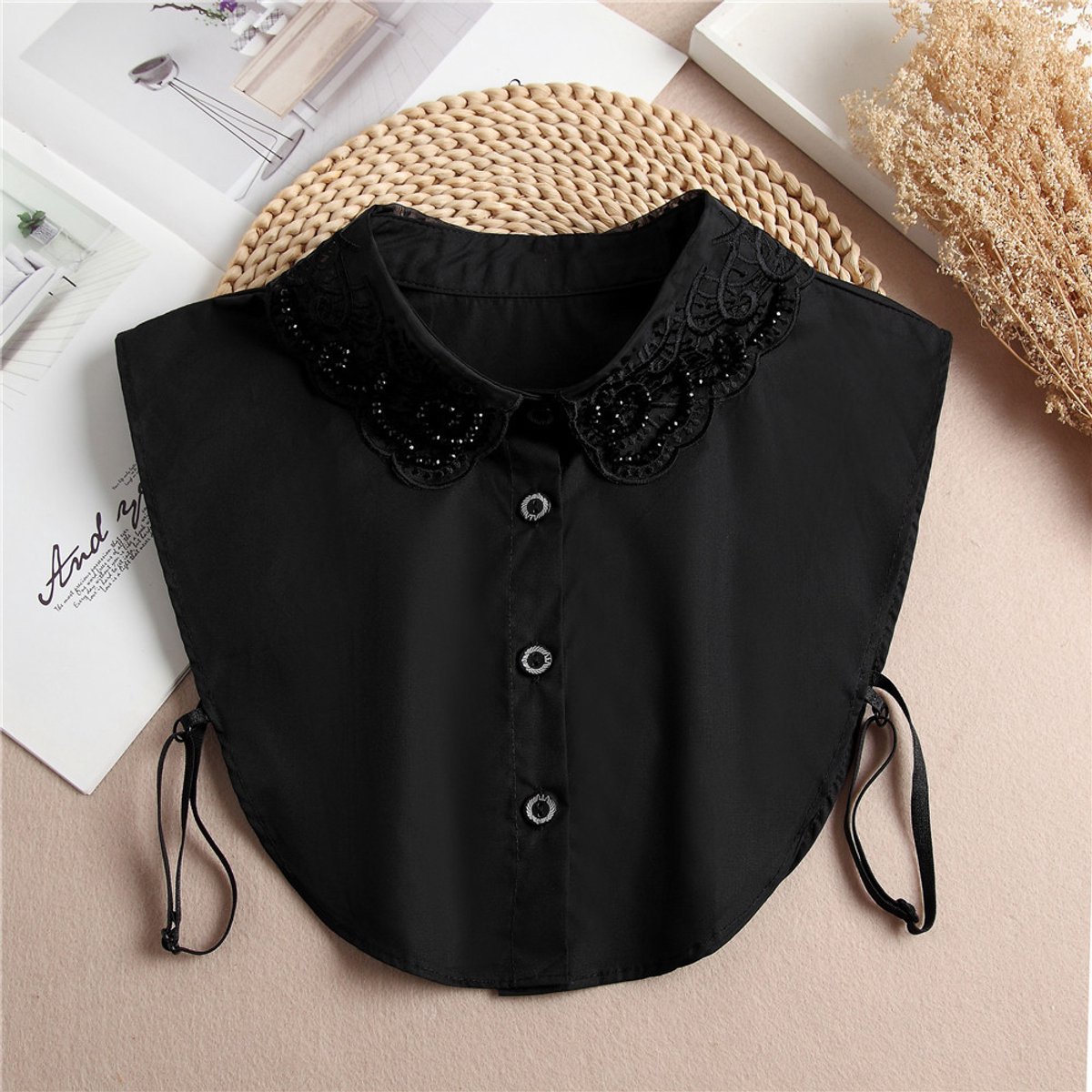 Set of 2 Women's Shirt Collars - Detachable Point Collar Basic - Collars for Women - Ruffles - Detachable Women's Collars to Wear Undergarments - Shirt Collar — image 5