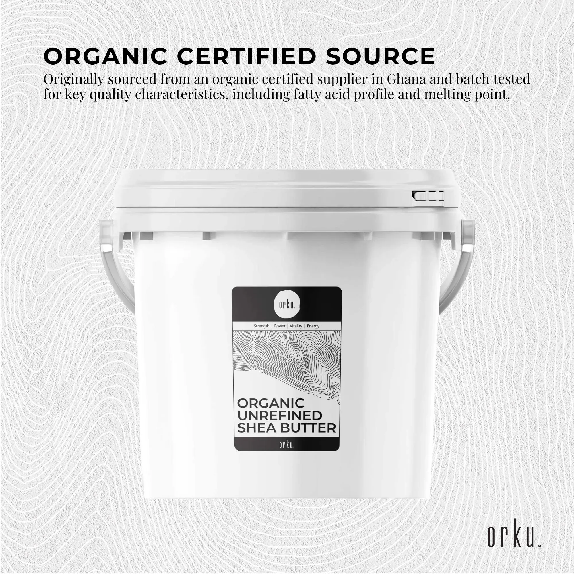 Orku 3Kg Organic Unrefined Shea Butter Tub Raw African Karite Chunks โ image 4