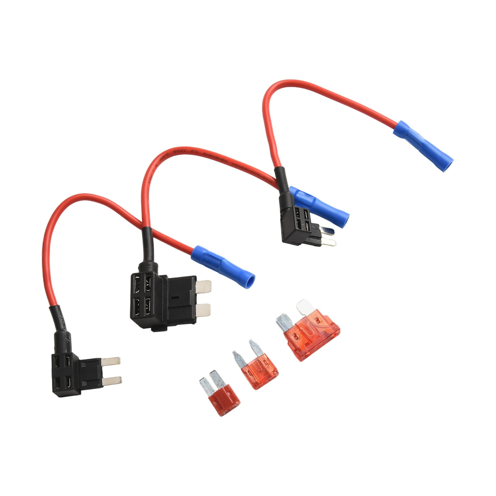 3 Types Car Add-A-Circuit Fuse TAP Adapter Standard Auto Blade Fuse Holder For Trucks Cars Boats With 12V 24V 10A Wire Harness