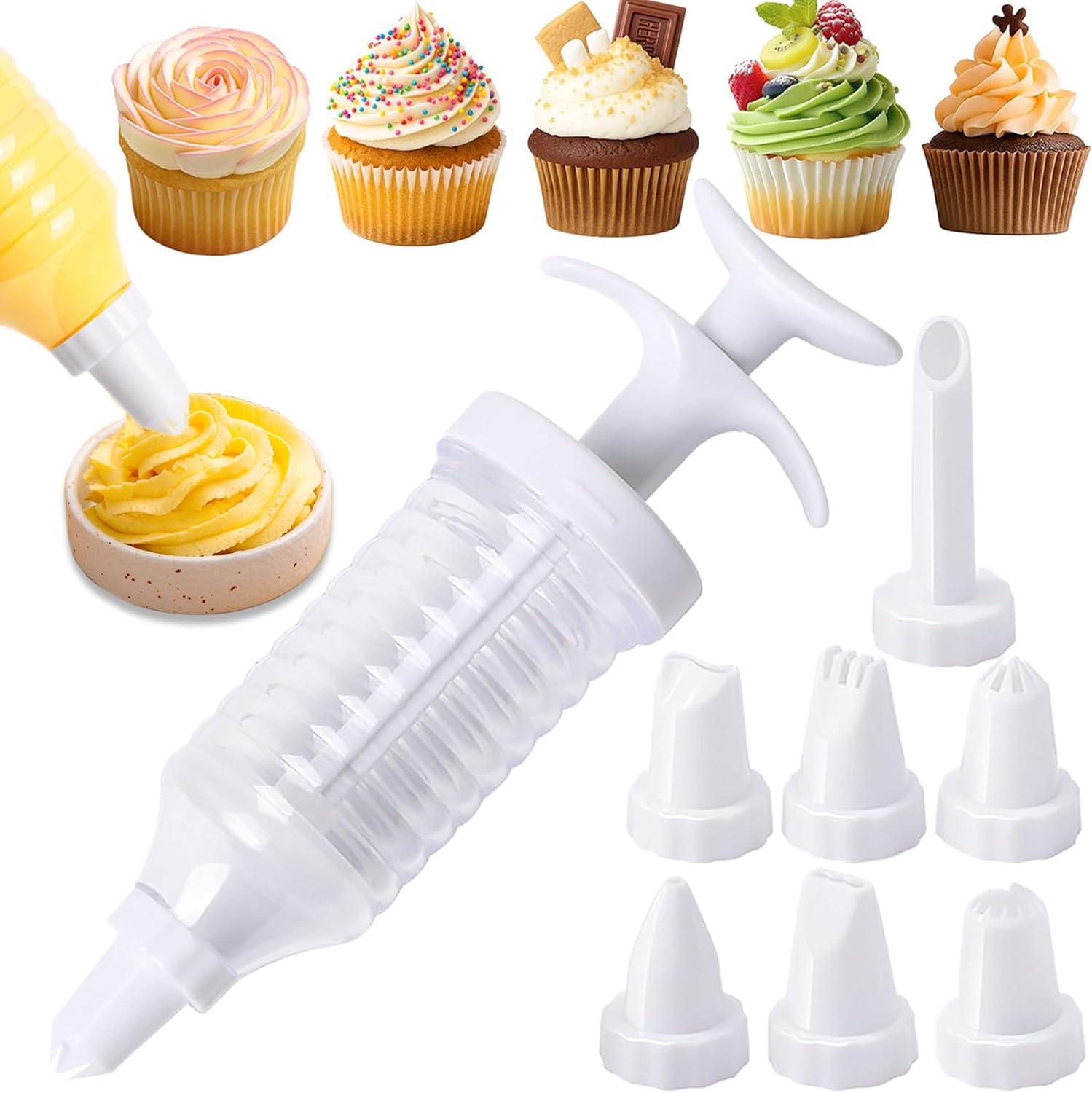 Cake Decorating Kit with 8 Piping Tips