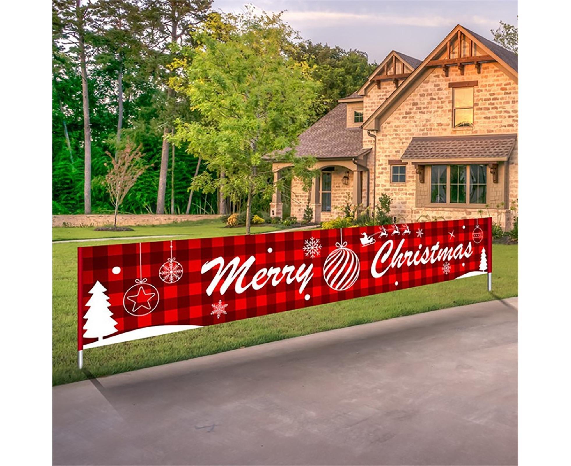 Christmas Santa Claus Letter Porch Door Background Hanging Banner Party Decor-B โ image 3
