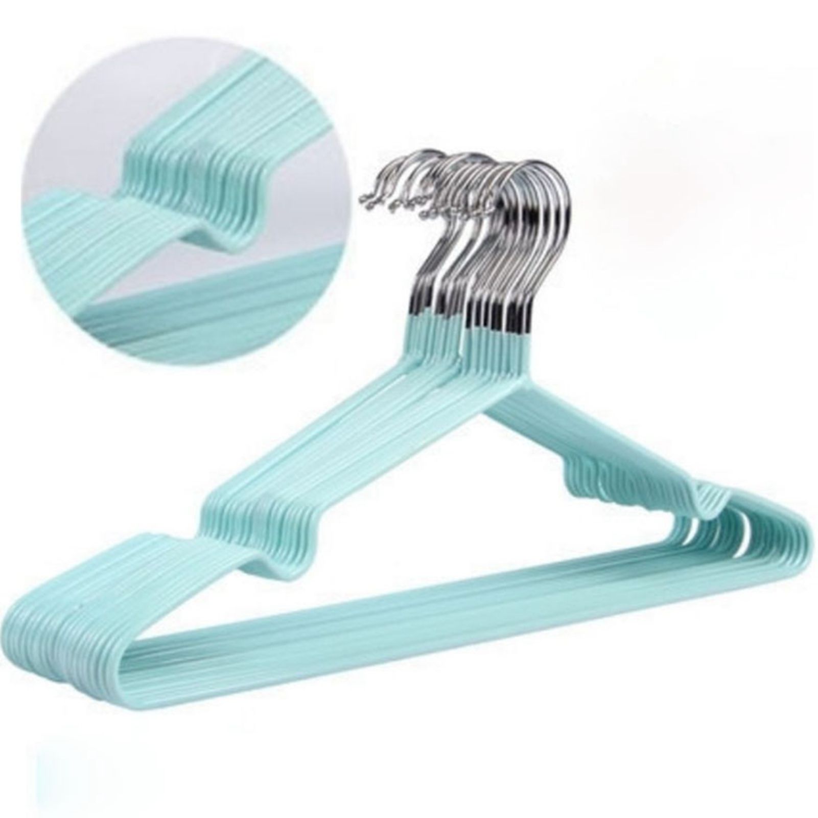 Clothes Hangers Prevent Slip Space Saving Heavy Duty Dry Wet Thick Clothes Hangers for Home Dormitory Green โ image 6