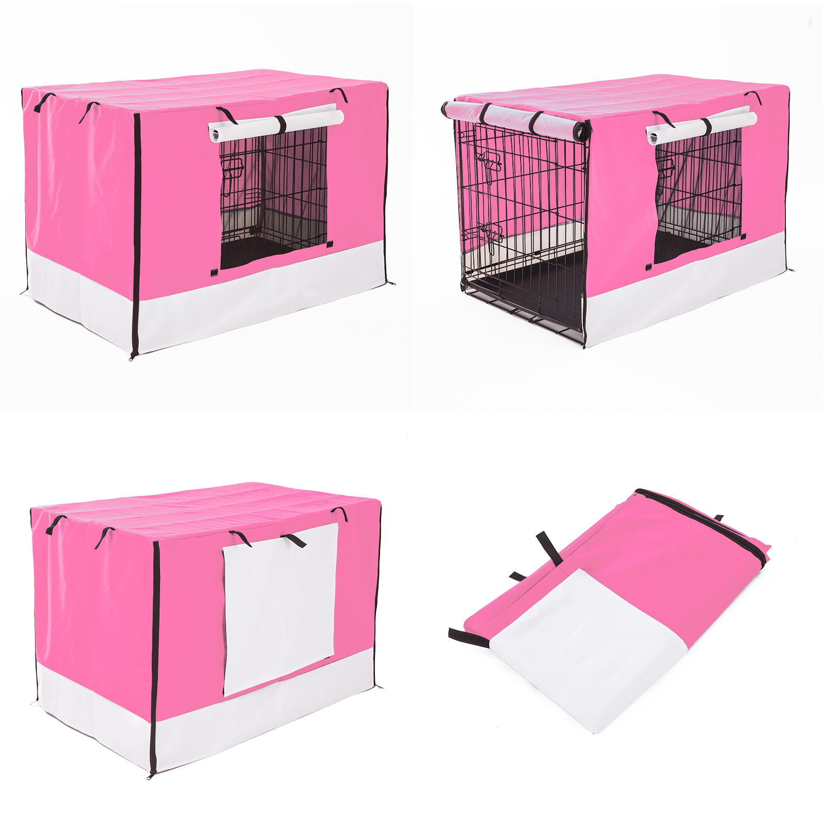 Cage Cover Enclosure for Wire Dog Cage Crate 42in PINK โ image 3