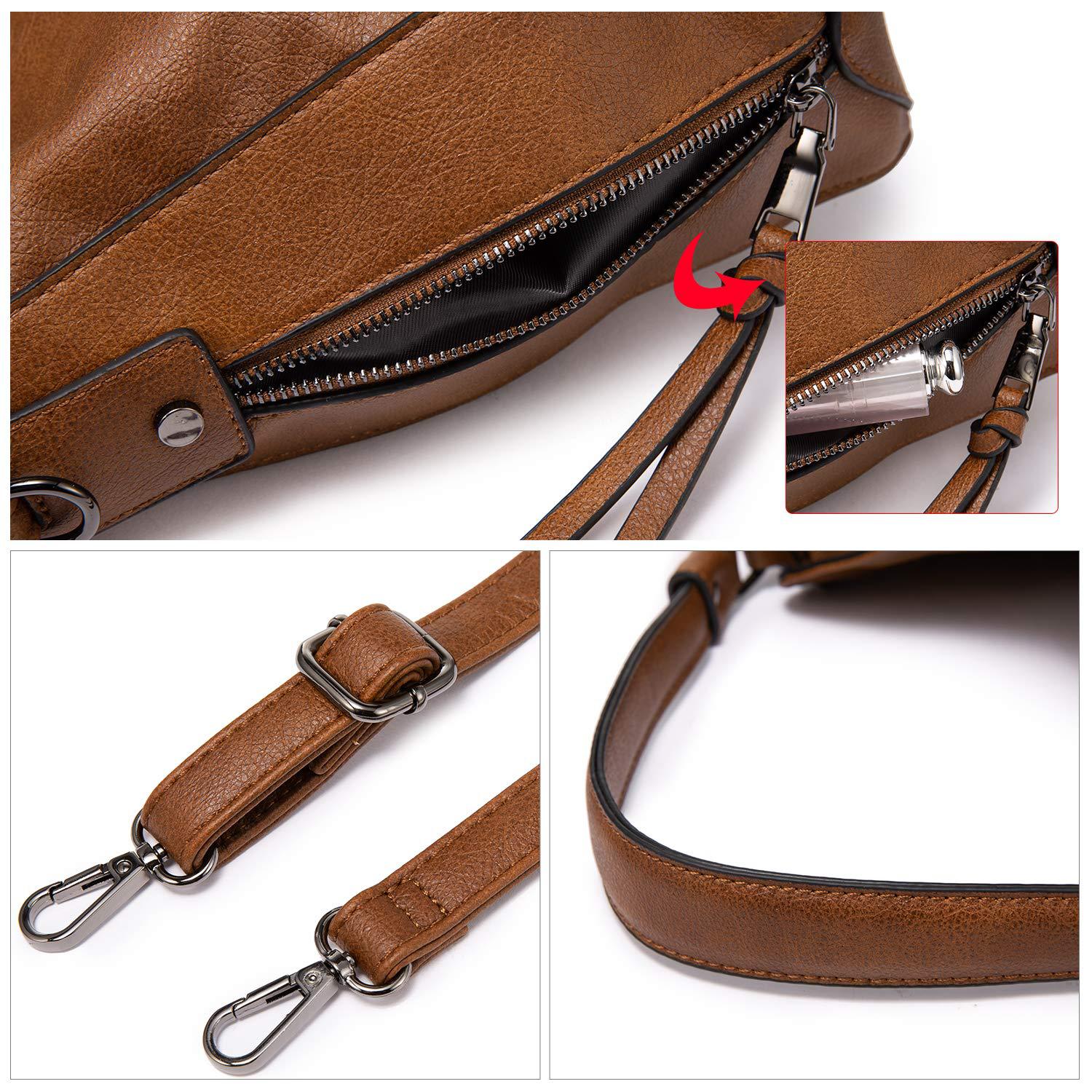 Brown Fashion Large Capacity Handbag - European & American Casual Crossbody Bag, Solid Color Zipper Women's Shoulder Bag — image 4