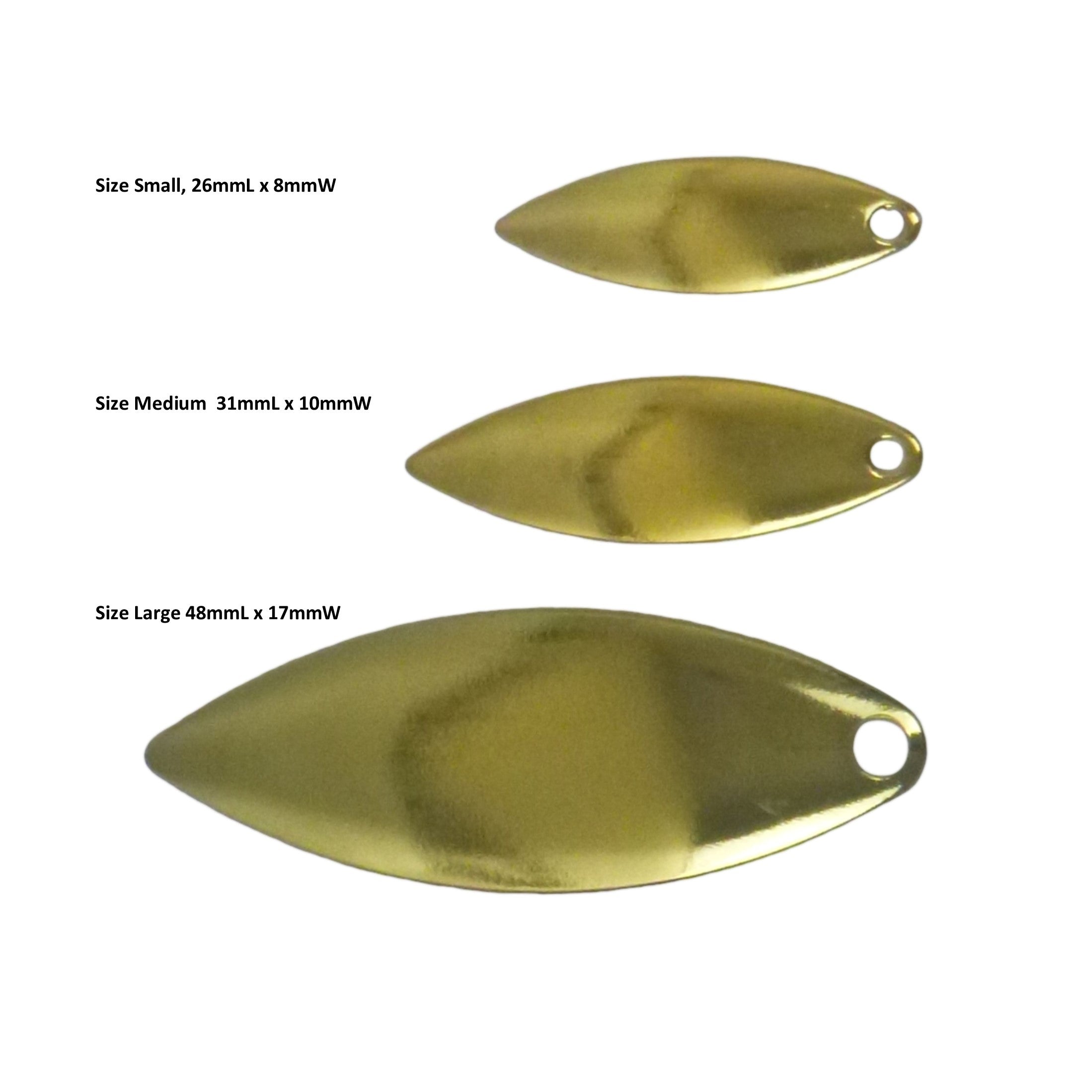 Artizan Smooth Willow Blade, Brass, 31mmL x 10mmW, Qty 5 โ image 2