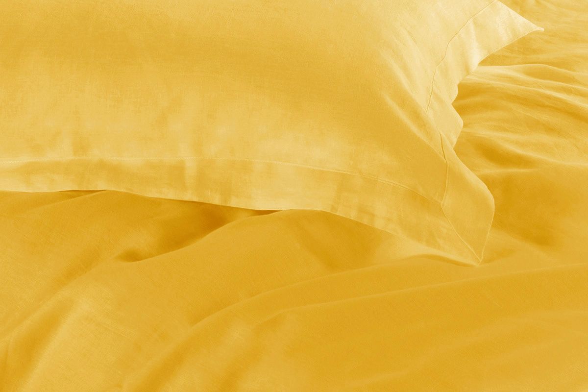 Tailored 1000TC Ultra Soft Super King Size Yellow Duvet Quilt Cover Set โ image 3