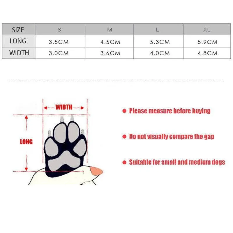 4Pcs XL Size Anti Slip Waterproof Protective Dog Shoes Rain Boots Pet Socks Booties - Red — image 4