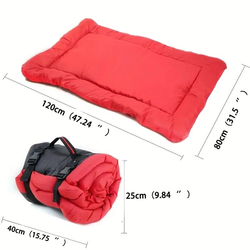 High-Quality Pet Portable Moisture-Proof Mattress, 120 × 80cm Large Size, Foldable for Storage, Wear-Resistant and Waterproof, All-Season Use, Suitable for