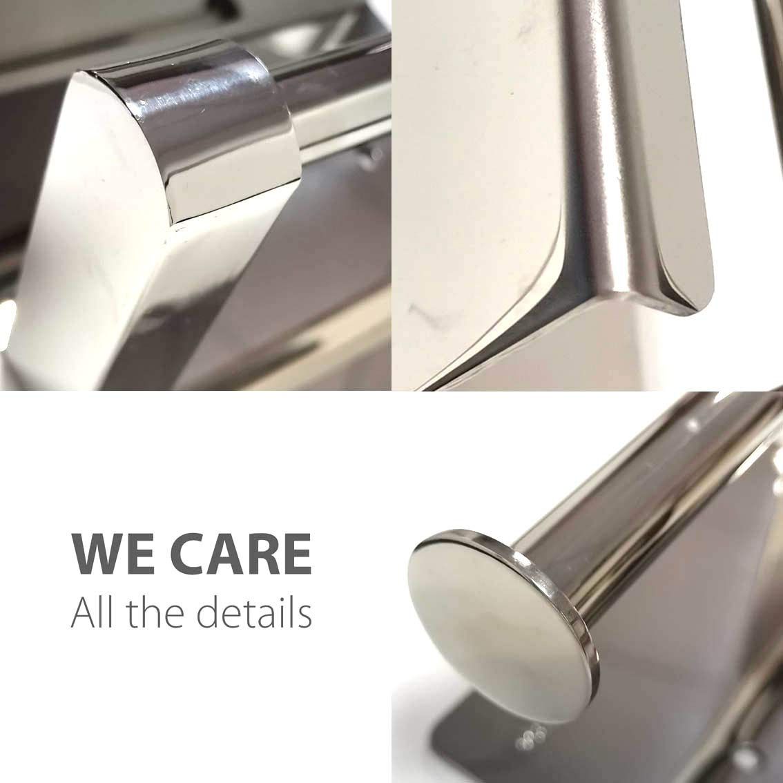 Toilet Paper Holder - Toilet Paper Roll Holder with Shelf, Adhesive No Drilling or Wall Mounted with Screws for Bathroom โ image 4