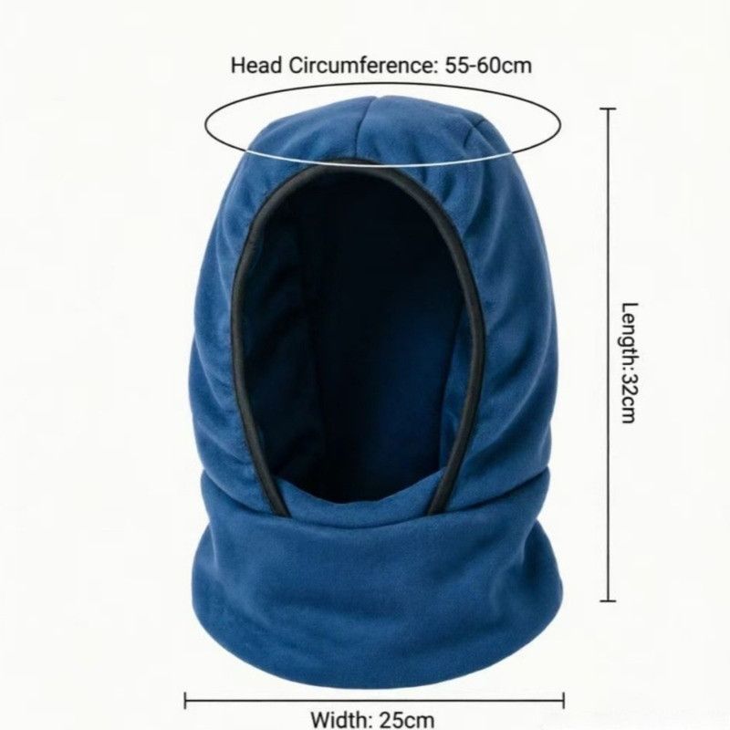 Fleece-Lined Thermal Balaclava, Windproof Face & Neck Cover Hat for Skiing, Cycling, and Outdoor Sports—Blue — image 3