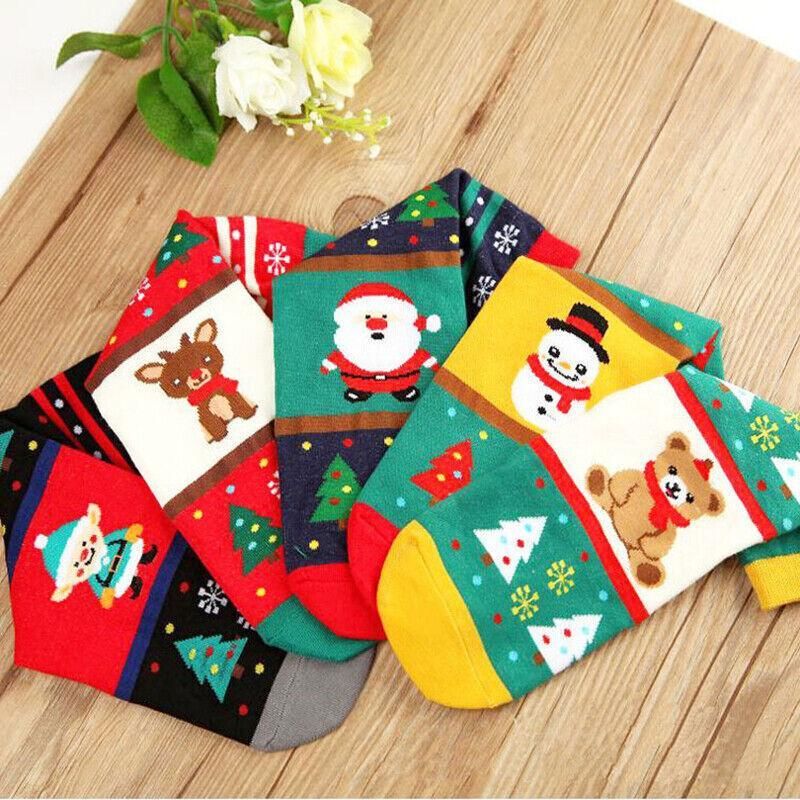 Christmas Socks Santa Reindeer Snowman Pattern Xmas Party Gift Stockings - Snowman โ image 4